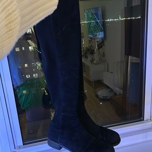 Stuart Weitzman 5050 Over the Knee Boots in black suede, women’s size 10